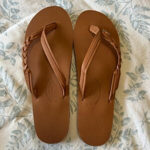 Rainbow Women's Tan Braided Sandals - Brand New